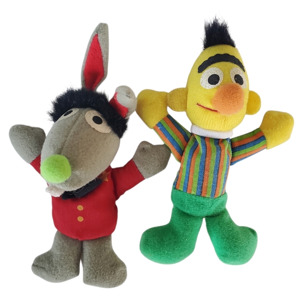 VTG 1999 Sesame Street Mini Beans Plush Set | Bert & Benny Rabbit | Kellogg’s